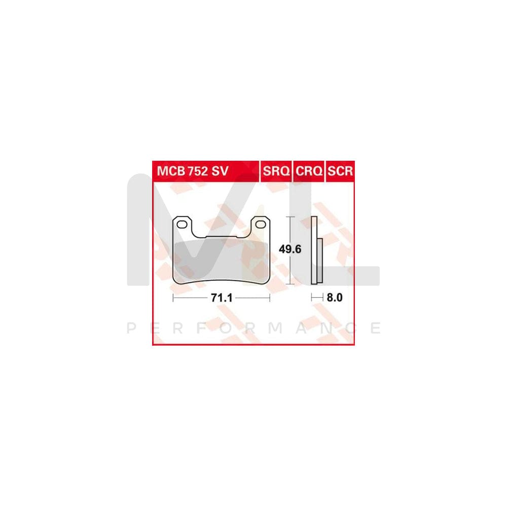TRW Sinter Track Racing Mcb752Srq Brake Pad Set