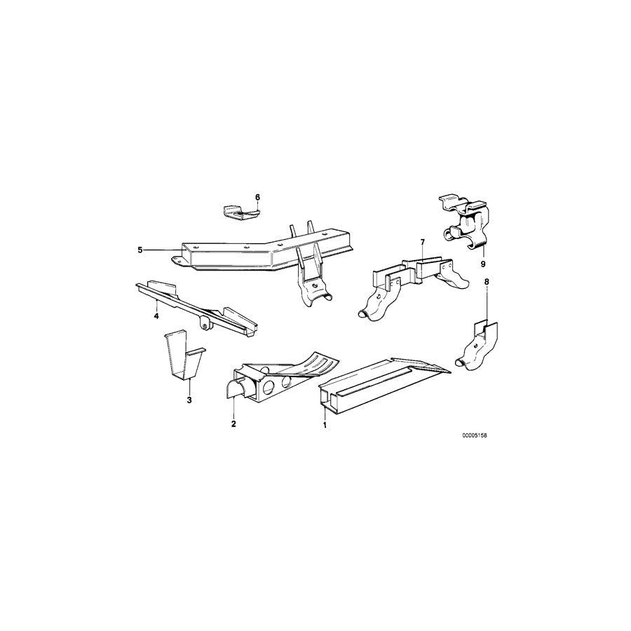 Genuine BMW 41121860328 E21 Bracket Fuel Tank Rear Right (Inc. 320)