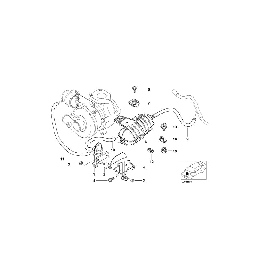 Genuine BMW 11657785151 E39 Bracket, Vacuum Reservoir (Inc. 520d)