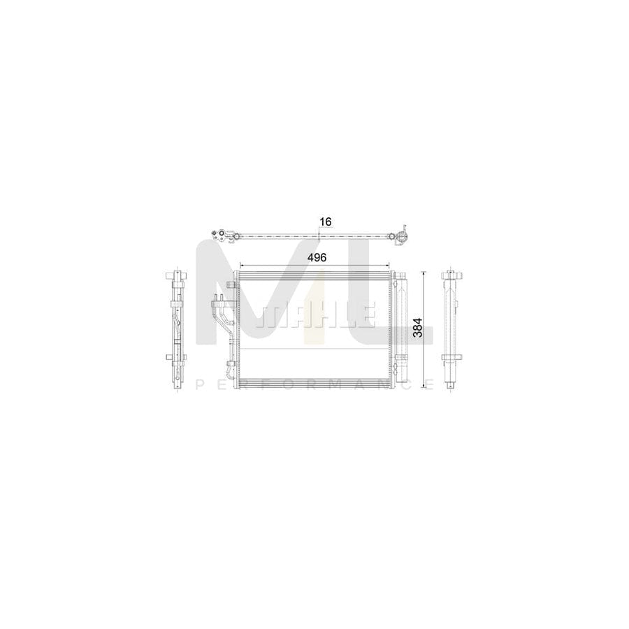 MAHLE ORIGINAL AC 43 000P Air conditioning condenser with dryer | ML Performance Car Parts