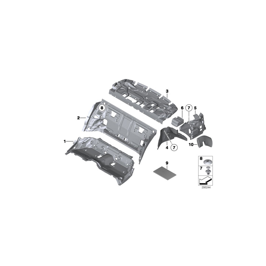 Genuine BMW 51489113812 F03 F01 F02 Sound Insulating Front Trunk Panel (Inc. 740LdX, 740LiX & 760i)
