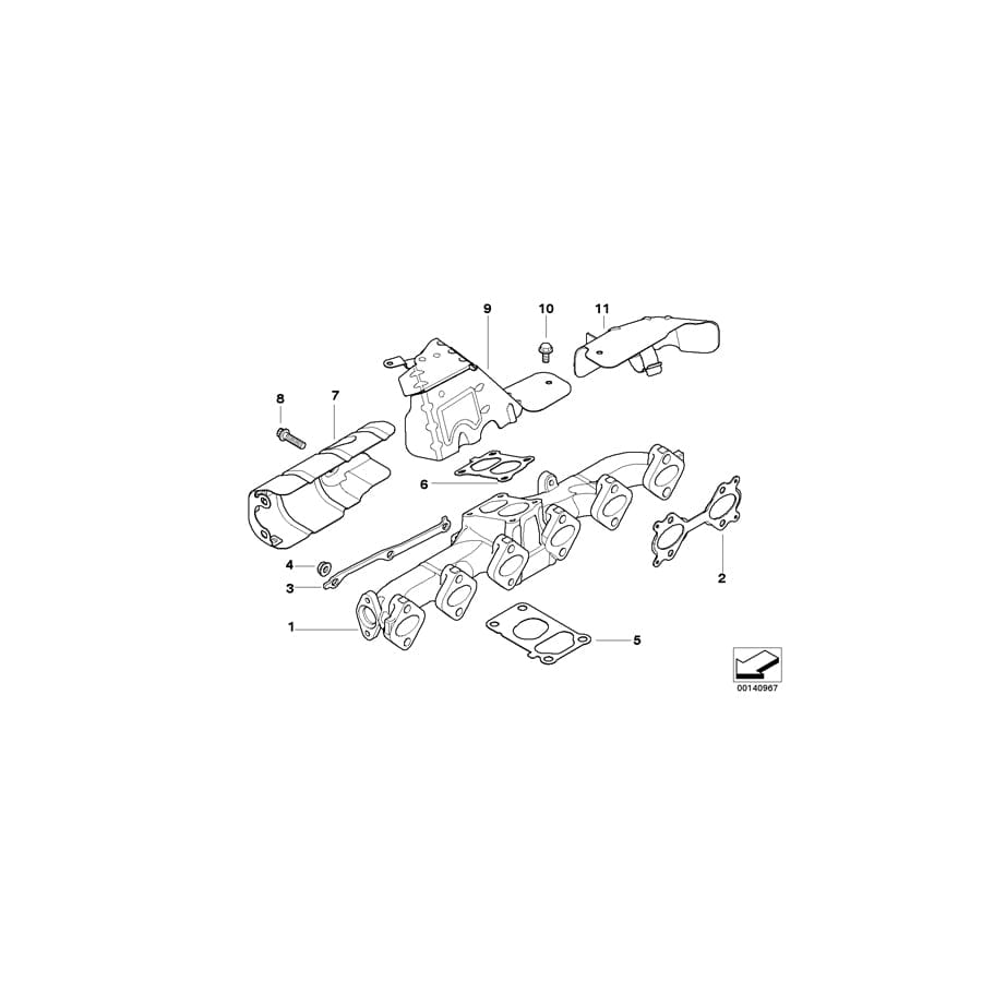 Genuine BMW 11657794492 E60 E61 Gasket Asbestos Free (Inc. 535d)