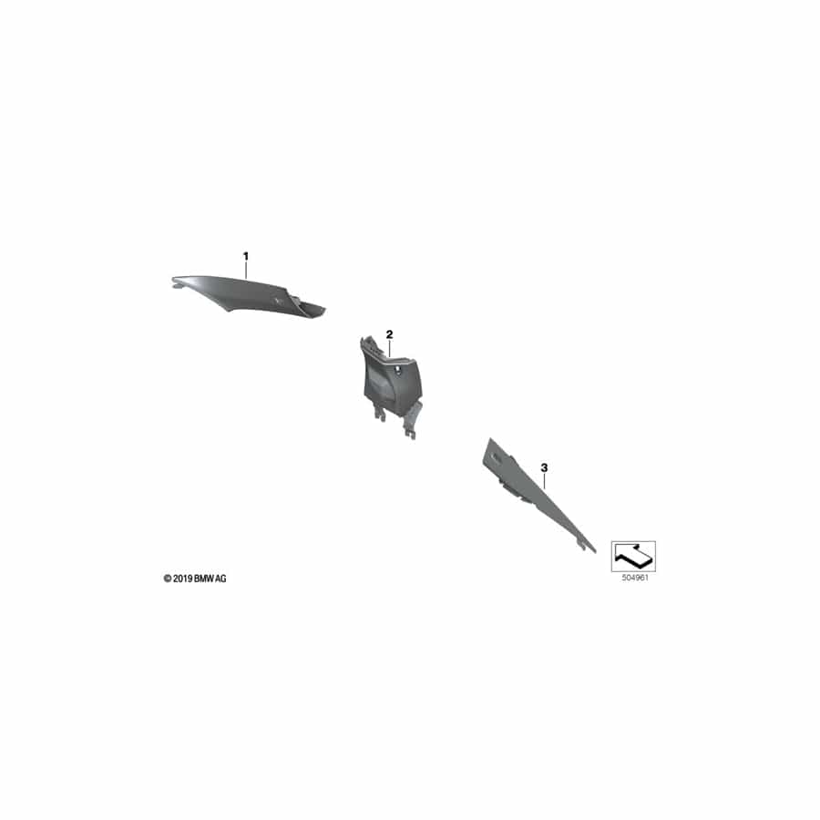 Genuine BMW 51437995461 F92 G15 Trim, A-Pillar, Alcantara, Left ELFENBEINWEISS (Inc. M850iX, 840i & 840iX)