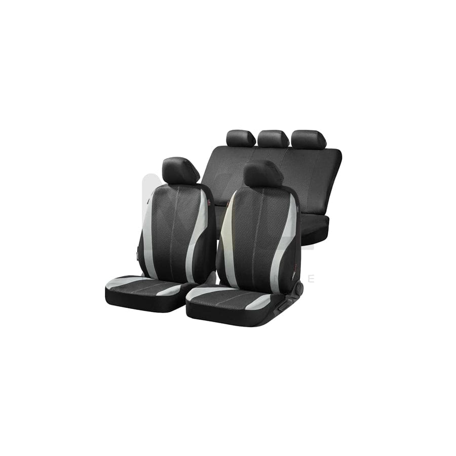 WALSER Dundee , ZIPP IT 11857 Car seat cover Black, Polyester, Front and Rear