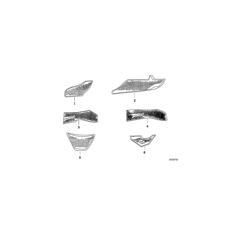 Genuine BMW 51142324001 Sticker TANK OBEN LI. (Inc. R 100 GS)