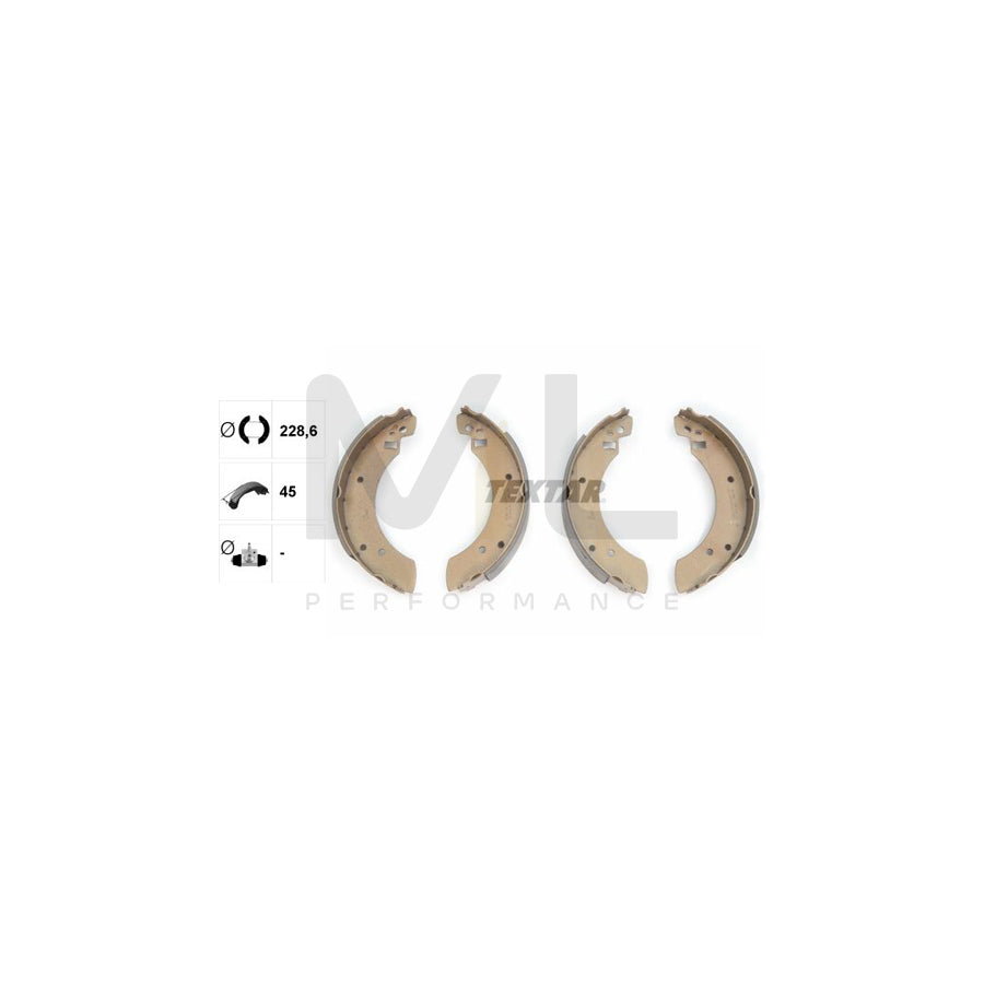 TEXTAR 91014100 Brake Shoe Set without handbrake lever