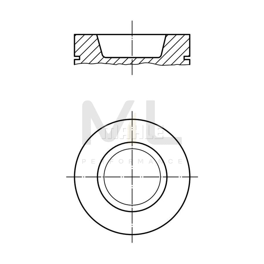 MAHLE ORIGINAL 209 28 20 Piston 135,03 mm, with piston rings, with piston ring carrier, without cooling duct | ML Performance Car Parts