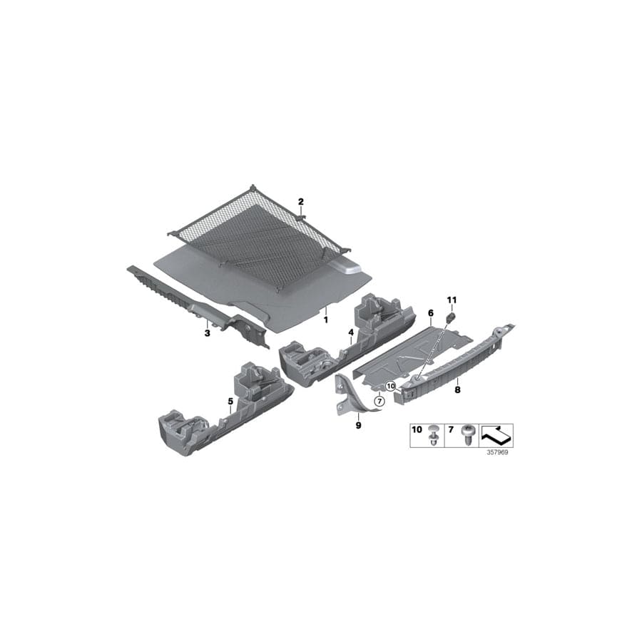 Genuine BMW 51477368606 F33 F83 Insulation, Luggage Compartment Floor (Inc. 430d, 430i & 420d)