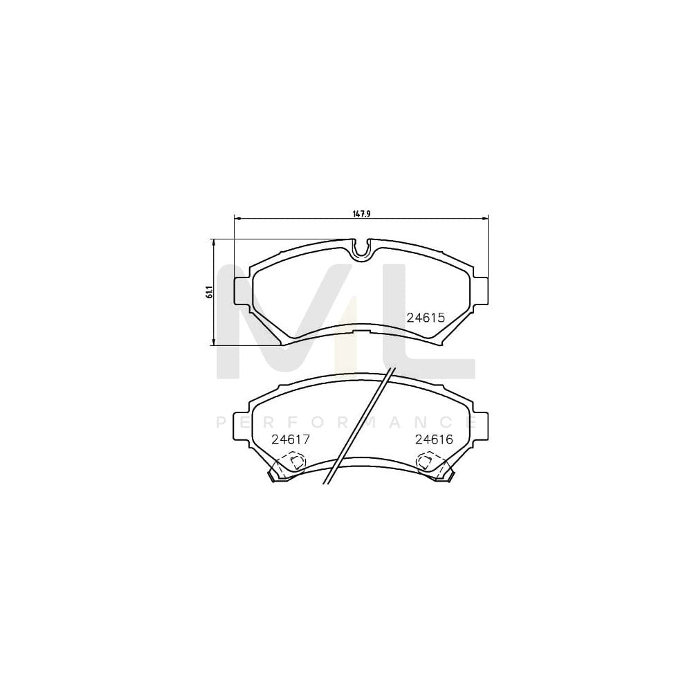 Hella 8DB 355 013-501 Brake Pad Set With Acoustic Wear Warning | ML Performance Car Parts