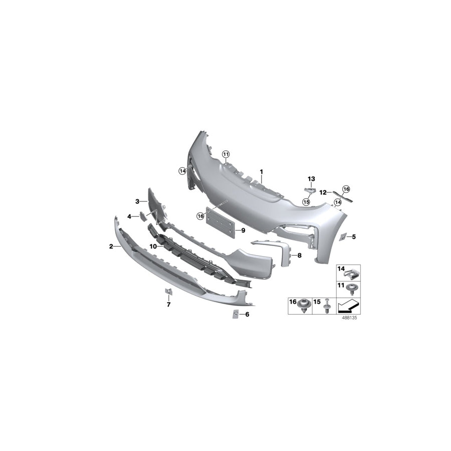 Genuine BMW Mini 51139908046 F56 Screw (Inc. JCW ALL4)