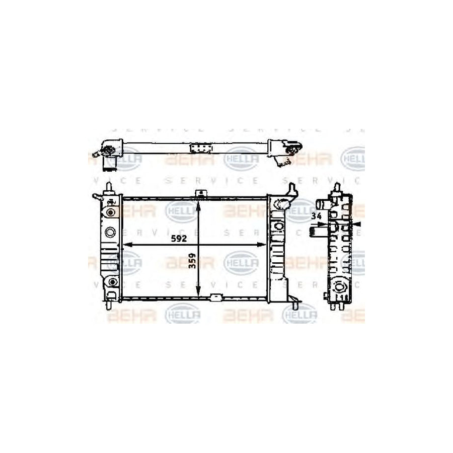 Hella 8MK 376 715-311 Engine Radiator
