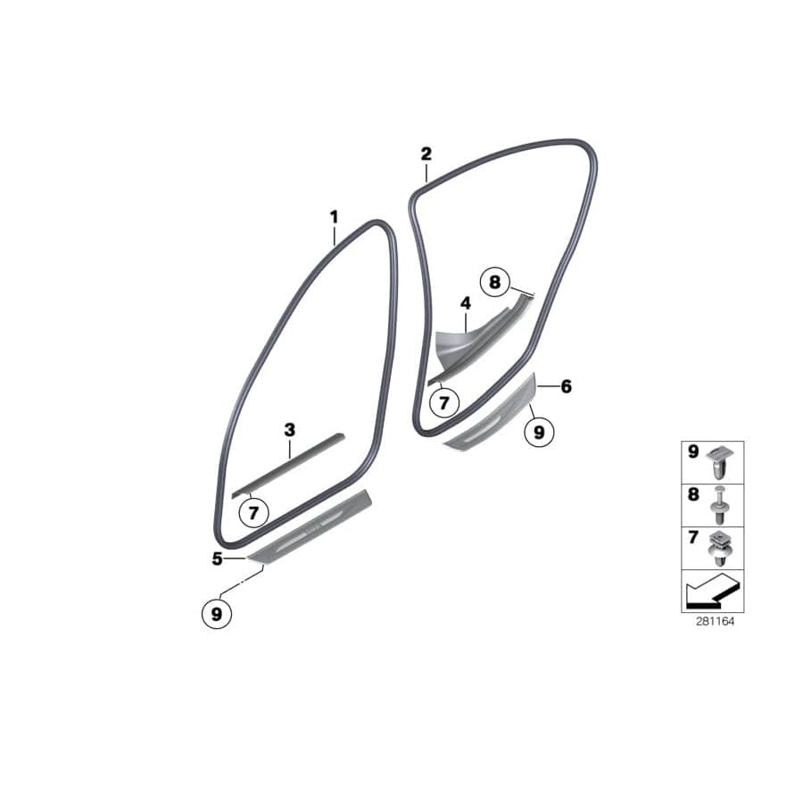 Genuine BMW 51477358056 F11 F10 Cover Plate, Entry Sill, Inner Front OYSTER (Inc. 550iX, 535dX & 530dX)