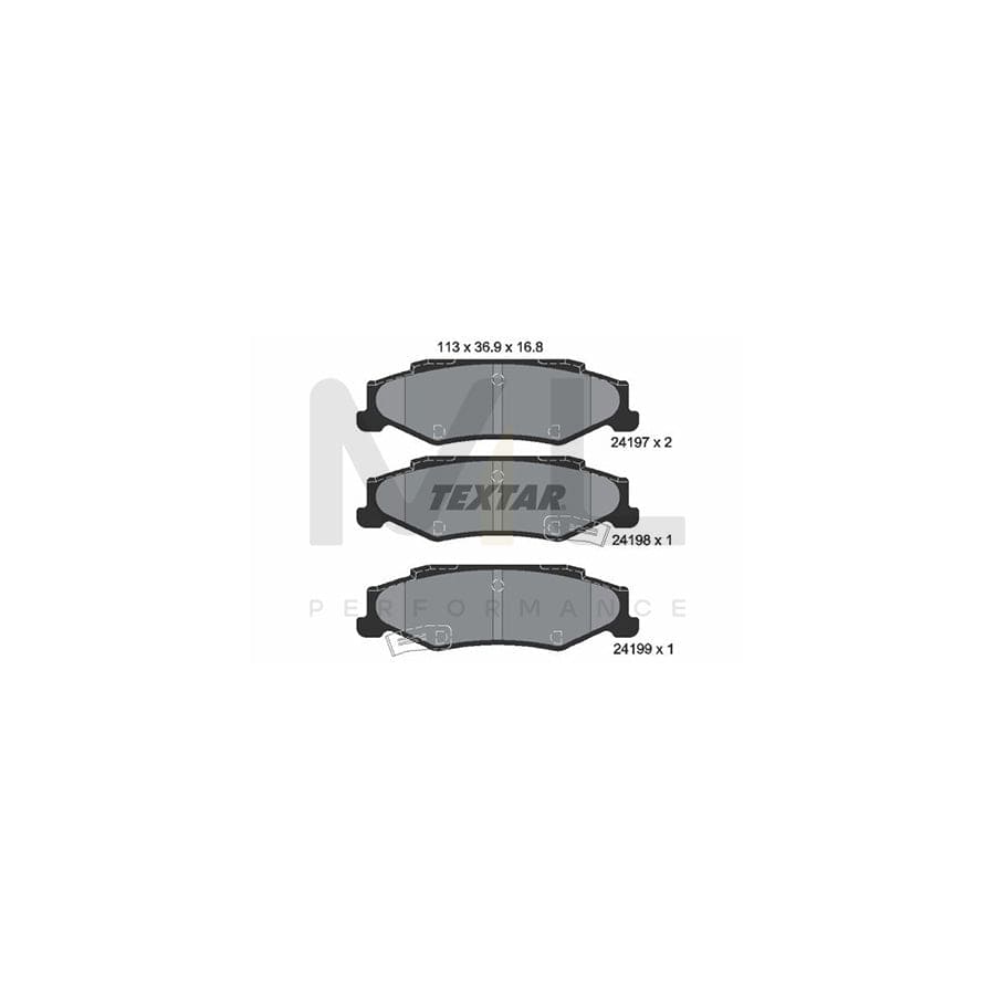 TEXTAR 2419701 Brake pad set with acoustic wear warning