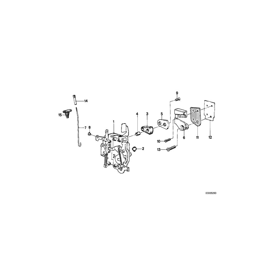 Genuine BMW 51211872833 E28 Latch Striker, Left (Inc. 525i)