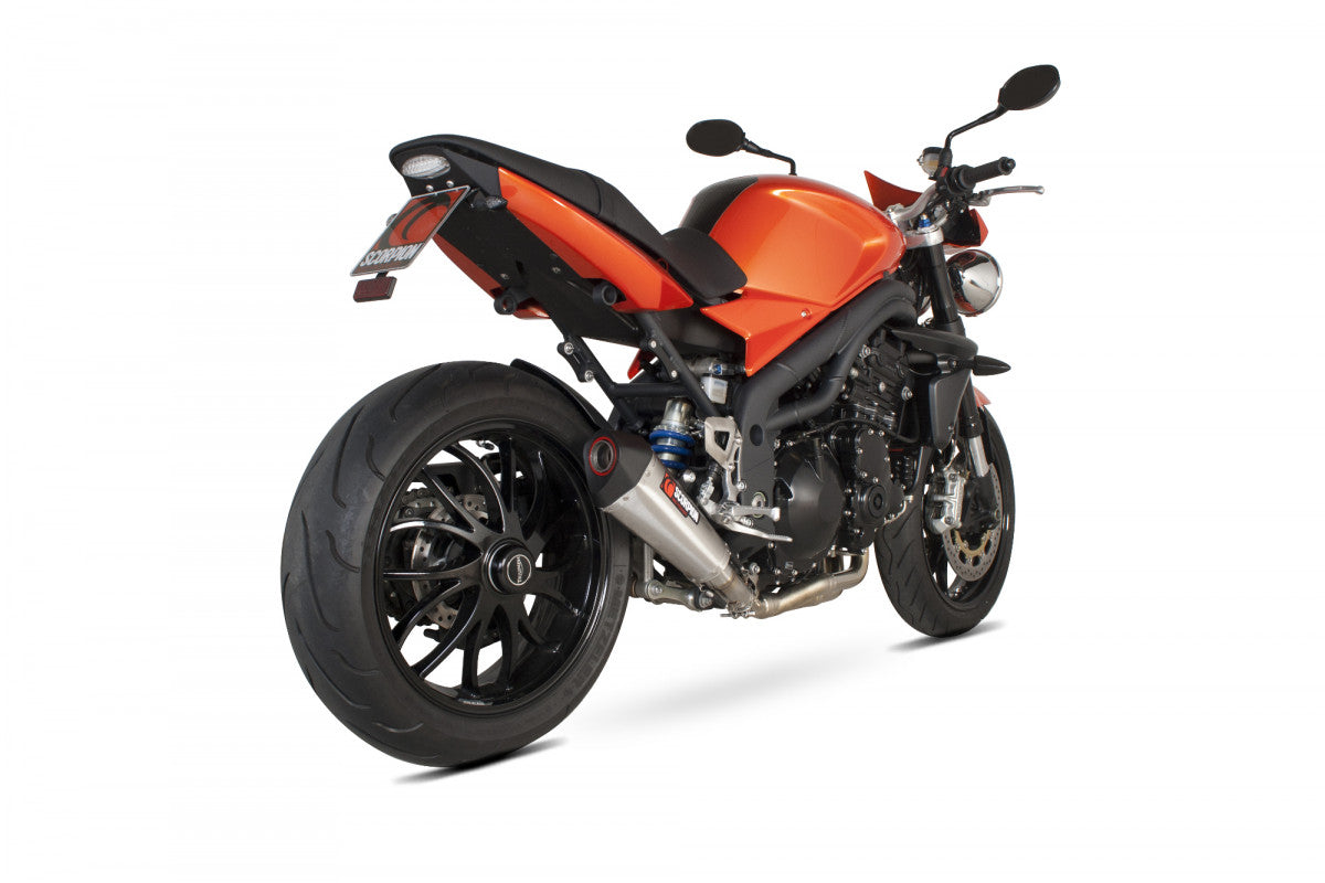 Scorpion RTR66SESEO Triumph Speed Triple 1050 Serket Taper Slip-On - Brushed Stainless Steel Sleeve | ML Performance UK UK