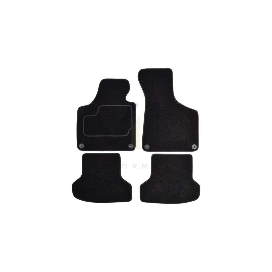 MAMMOOTH A041 AUD90 PRM 01 Floor mat set for AUDI A3 Convertible (8P7) Textile, Front and Rear, Quantity: 4, Black