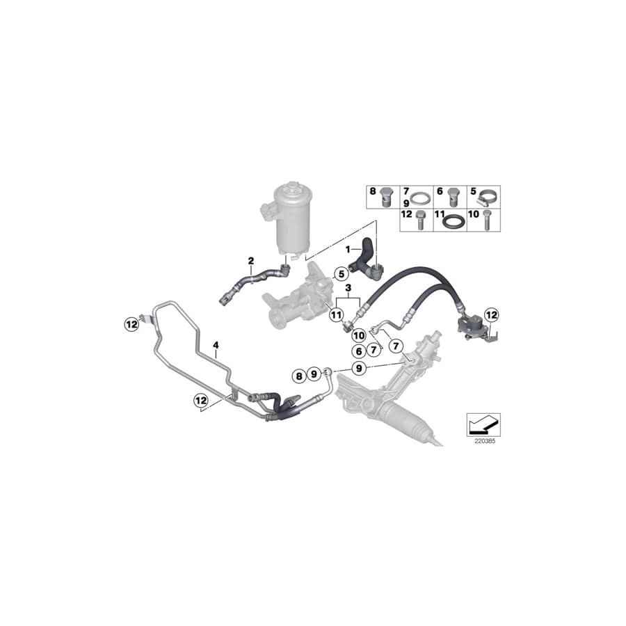 Genuine BMW 32416855247 F15 F16 Radiator Return Line (Inc. X6 40dX, X5 40dX & X5 35dX)