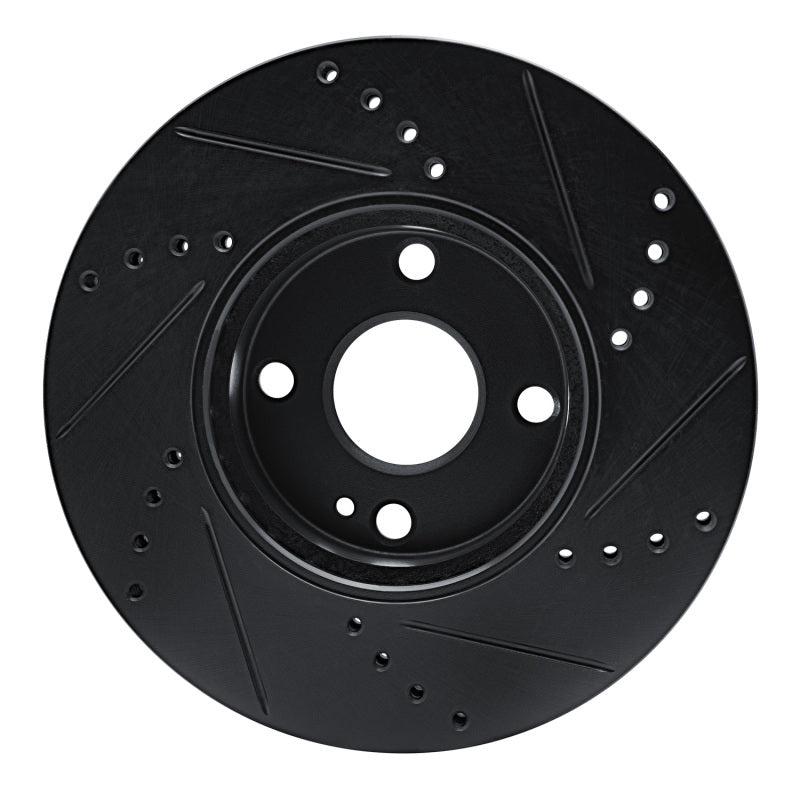 R1 Concepts R1 16-25 Mazda 2 (Mexico) Front Left Drilled & Slotted Black Brake Rotor