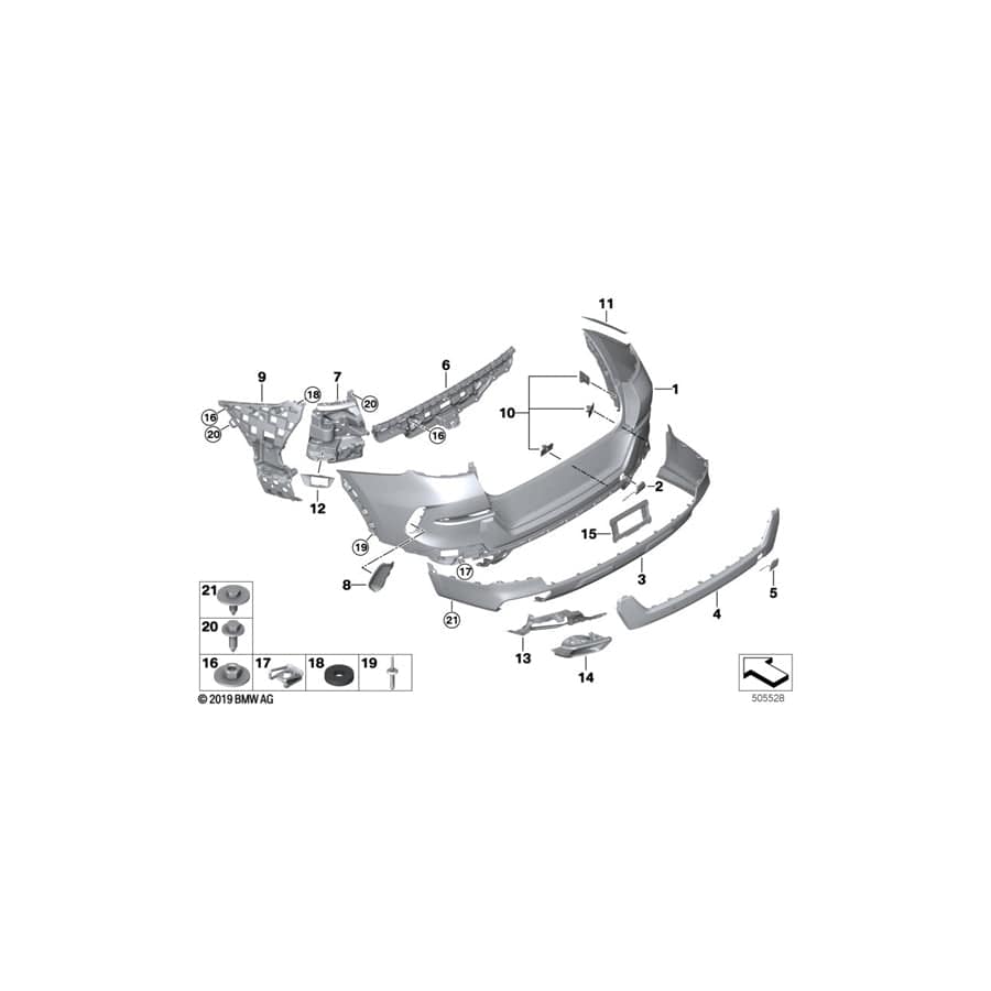 Genuine BMW 51127493288 G06 Trim Cover, Tow Fitting, Rear X-LINE (Inc. X6)