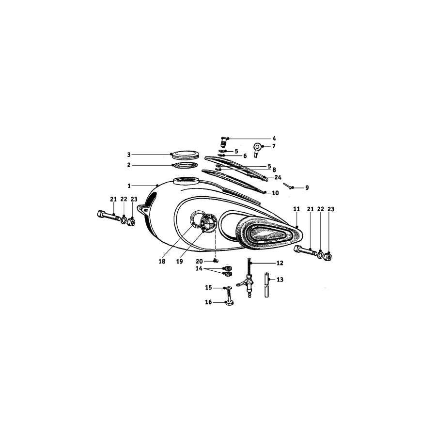 Genuine BMW 16114080184 Knee Padding R25-51/3-68 (Inc. R25/2, R51/3 & R25)