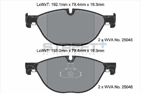 PAGID Racing T8106SP2001 STREET+ Brake Pads
