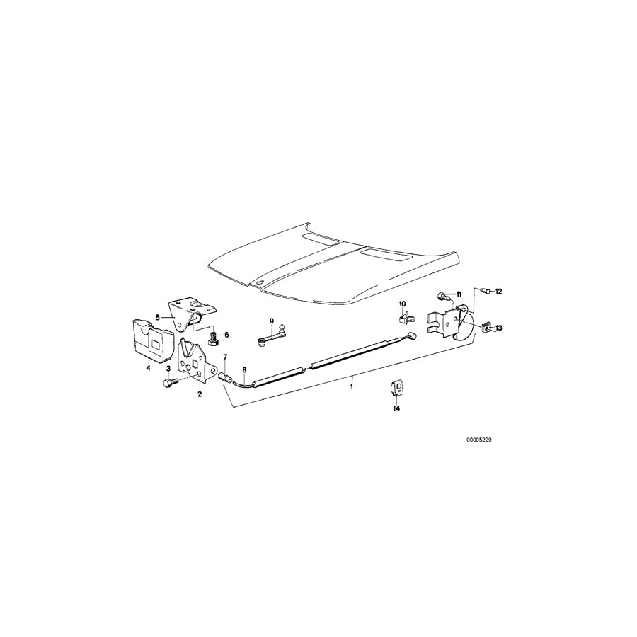 Genuine BMW 51231827318 E21 Bowden Cable (Inc. 316)