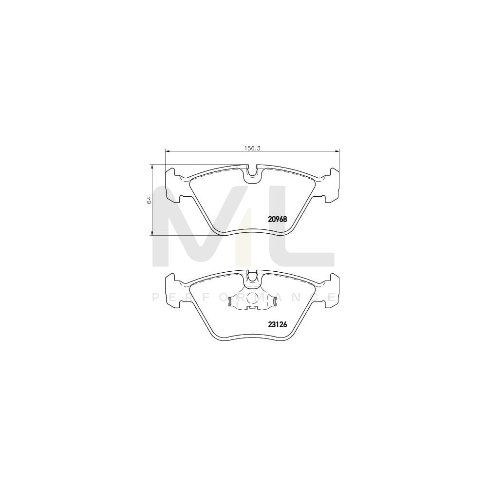 Hella 8DB 355 008-971 Brake Pad Set Prepared For Wear Indicator | ML Performance Car Parts