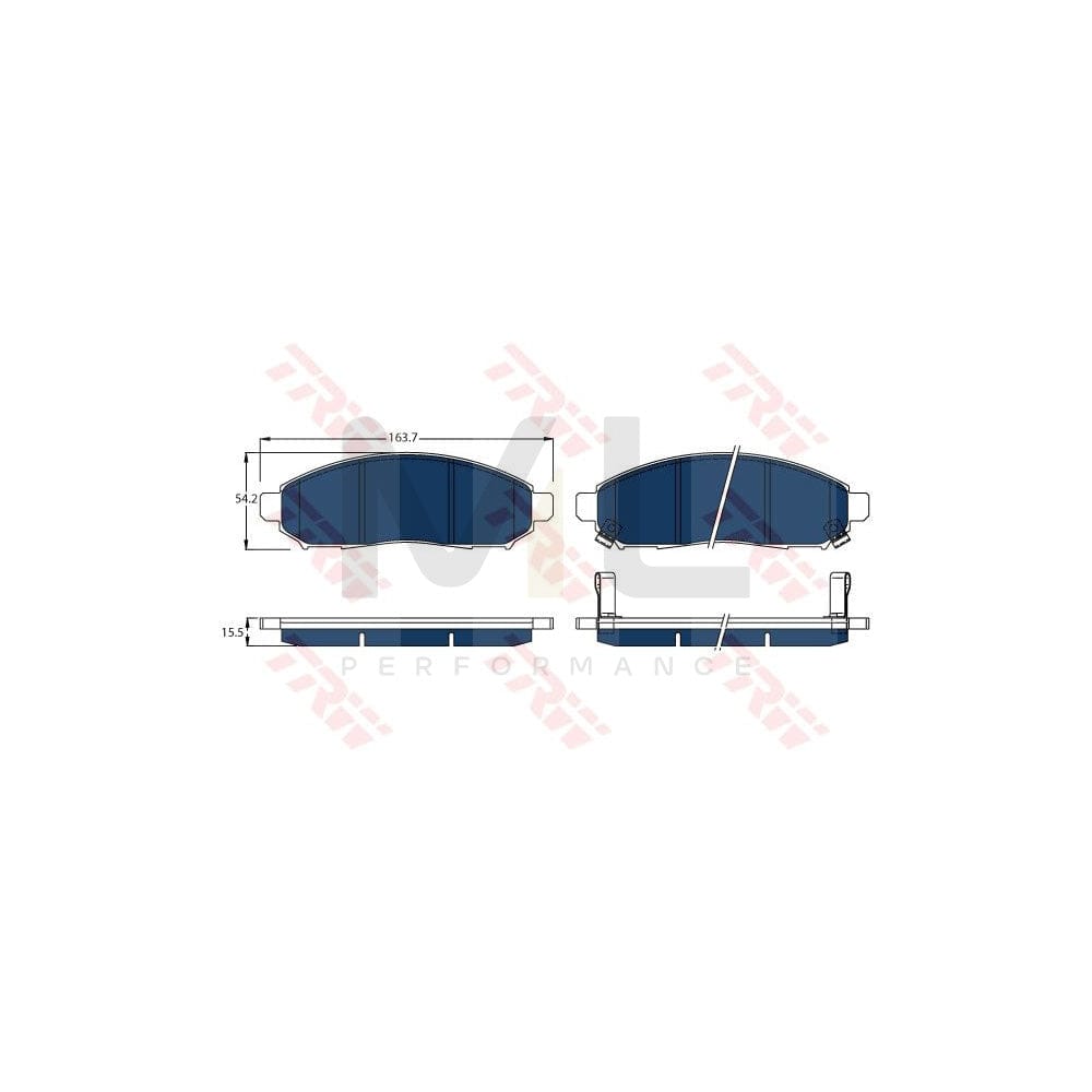 TRW Gdb3520Bte Brake Pad Set With Acoustic Wear Warning