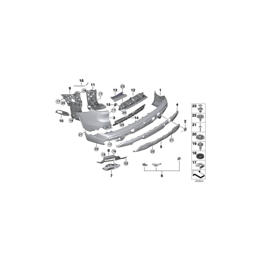 Genuine BMW 51127487525 G05 Support, Bumper, Rear Left (Inc. X5)