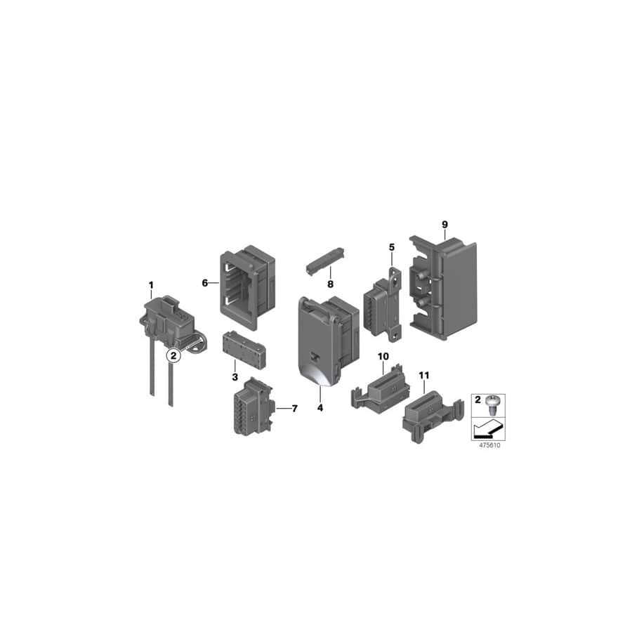 Genuine BMW 61136954580 F34 E87 F10 Socket Housing 16 POL. OBD (Inc. 650iX 4.0, 340iX & 135i)