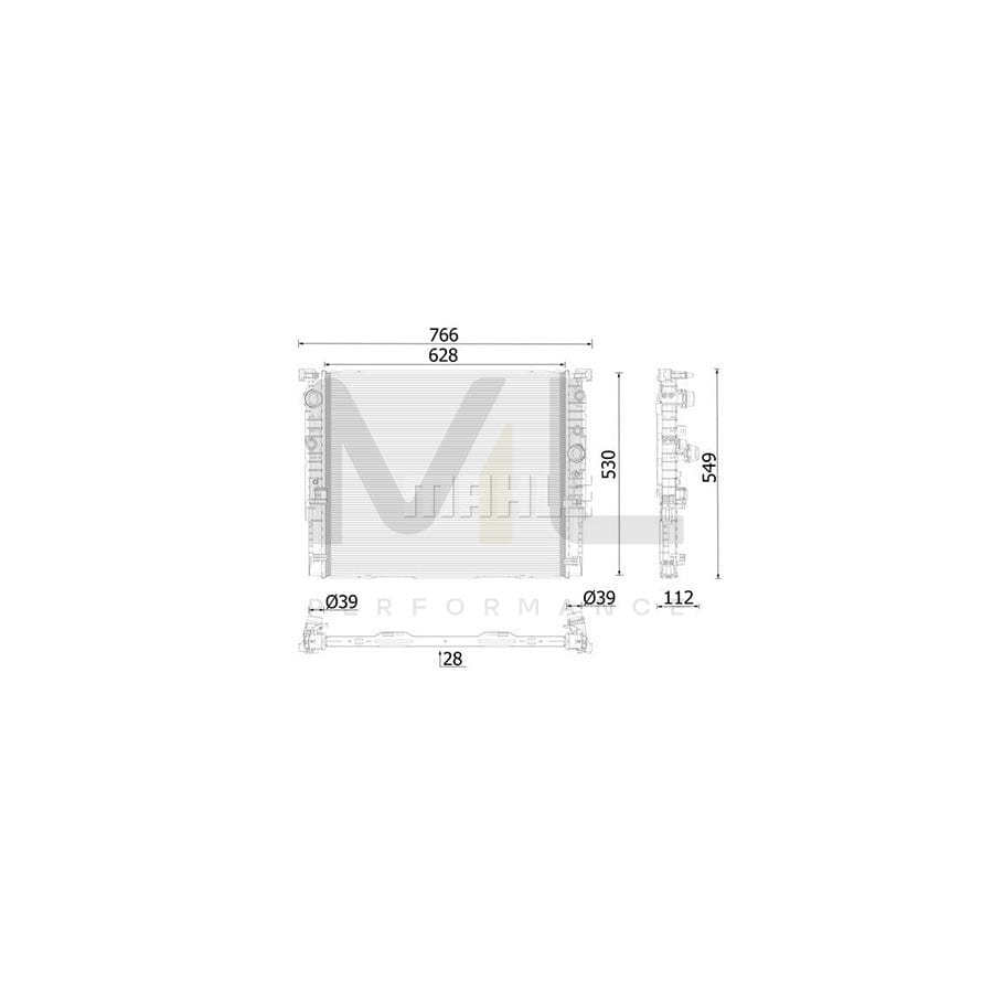 MAHLE ORIGINAL CR 2630 000P Engine radiator Brazed cooling fins, Aluminium | ML Performance Car Parts