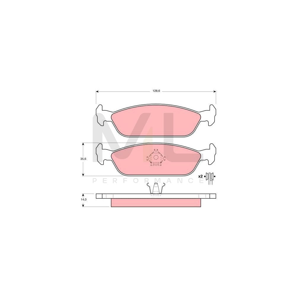 TRW Gdb3112 Brake Pad Set For Daihatsu Charade Iii Hatchback (G100, G101, G102) Not Prepared For Wear Indicator