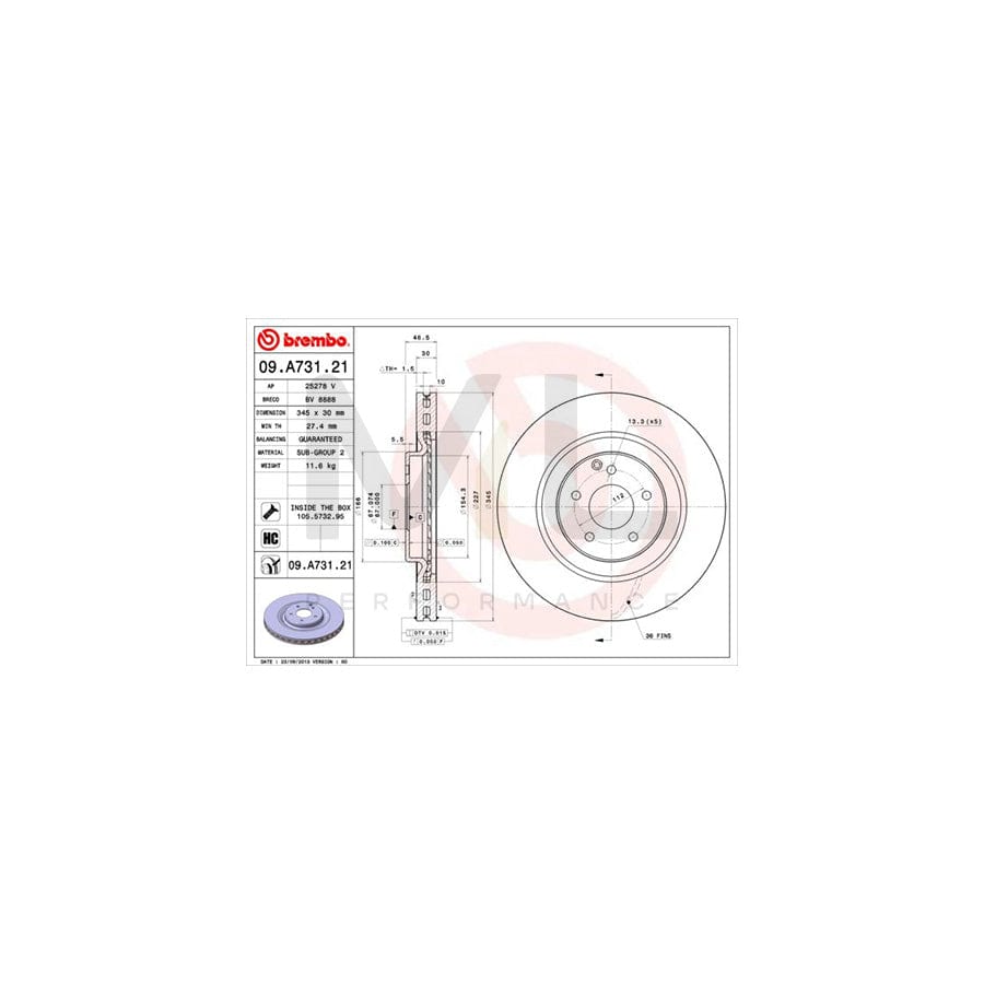 brembo-coated-disc-line-09-a731-21-brake-disc-internally-vented-coated-high-carbon-with-bolts-screws