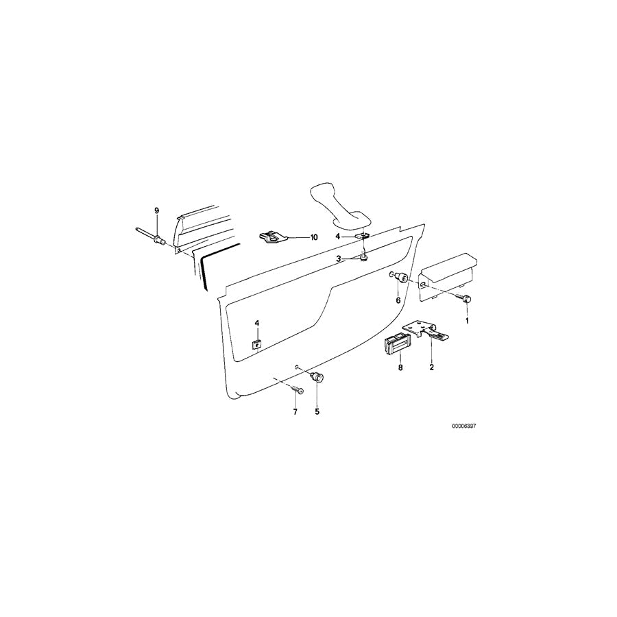 Genuine BMW 51411949498 E32 Clamp (Inc. 750iL)