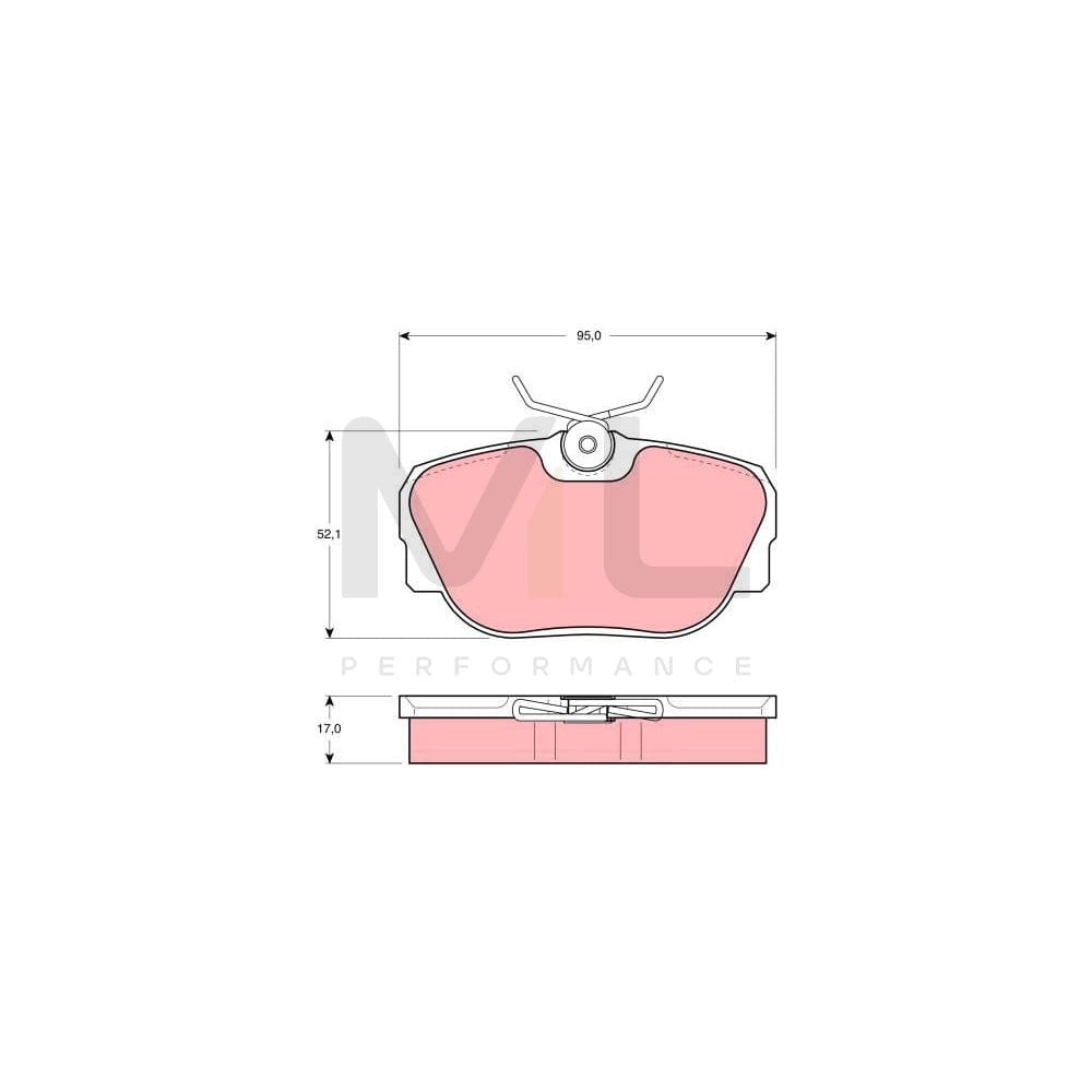 TRW Gdb850 Brake Pad Set Not Prepared For Wear Indicator