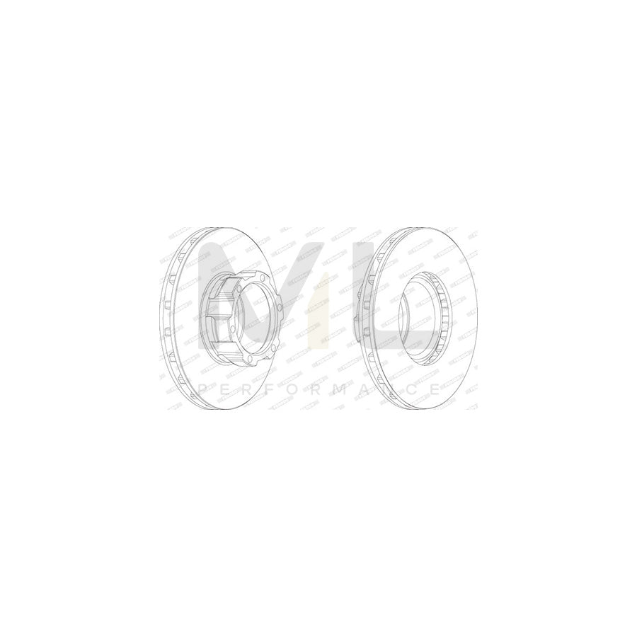 Ferodo Premier FCR162A Brake Disc Suitable for Mercedes-Benz Vario Vented - Pair
