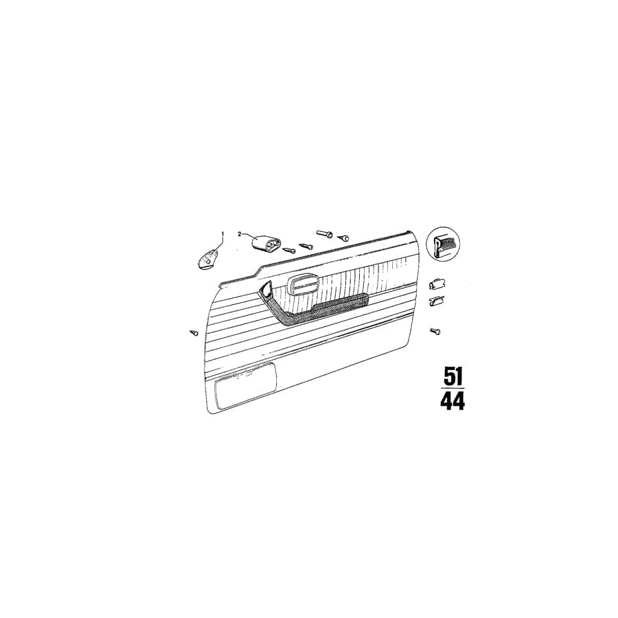 Genuine BMW 51411821366 Base CHROM, RECHTS (Inc. 3.0CSiL, 3.0CSi & 2.5CS)
