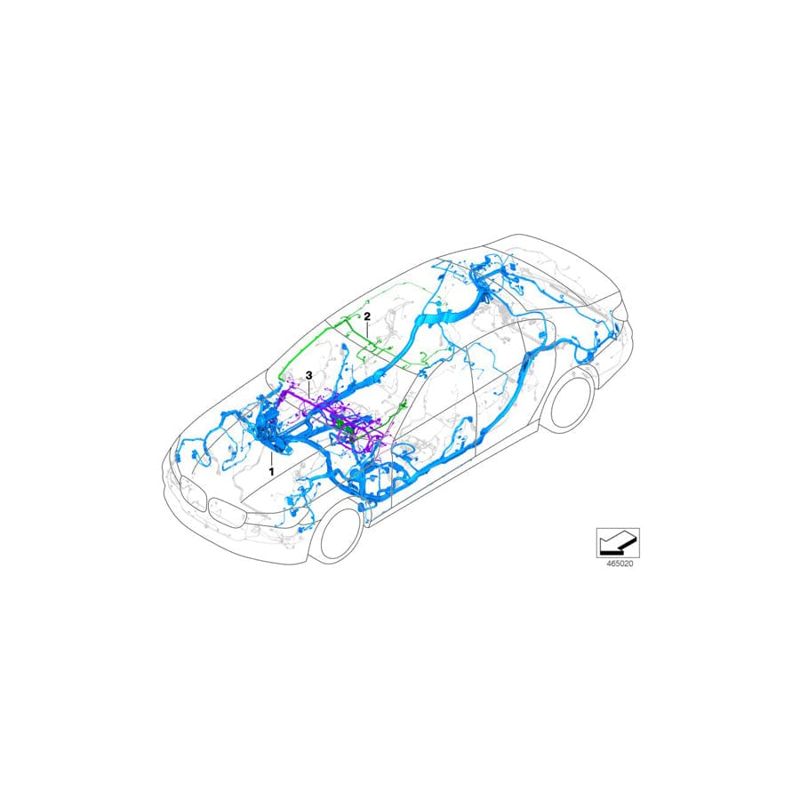 Genuine BMW 61112413612 G11 G12 Audio Wiring Harness, Duplicate (Inc. 740eX, 740LdX & 750LiX 4.0)