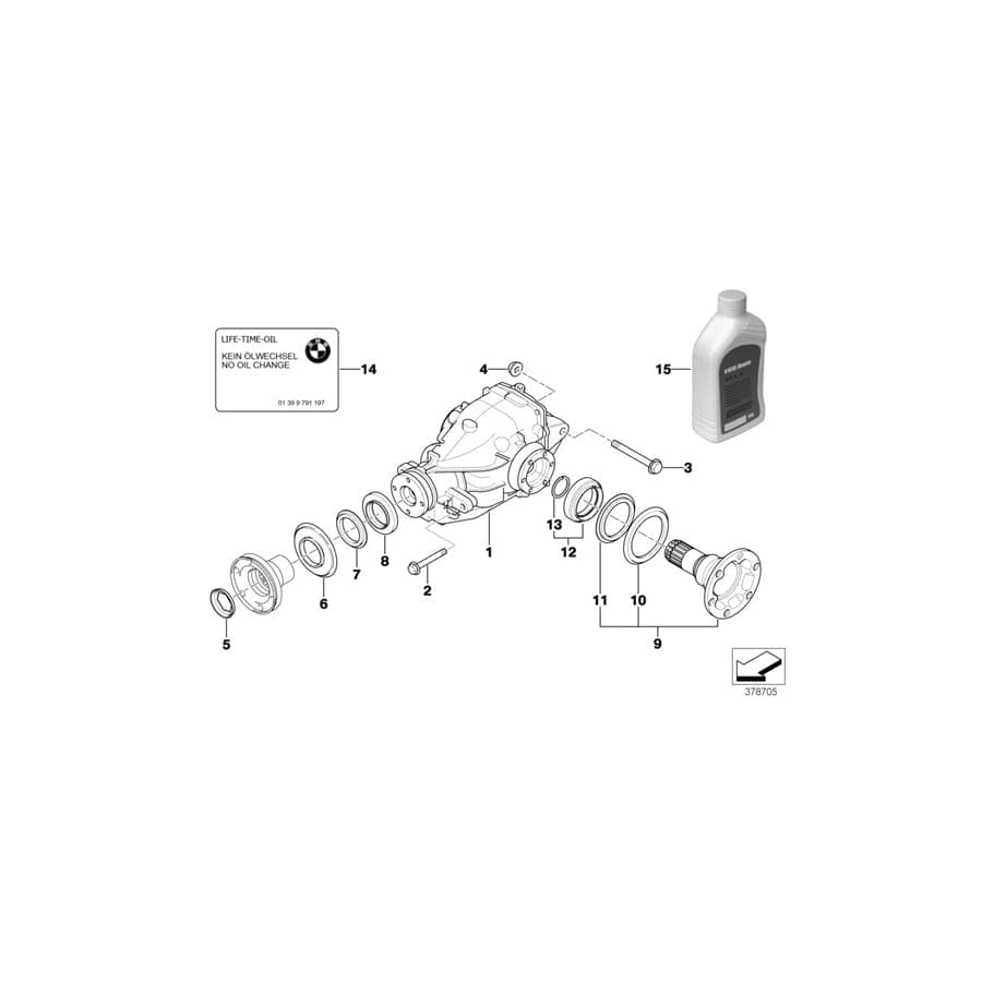 Genuine BMW 33107533140 E46 E83 Exch. Final Drive I=3,91 (Inc. 318ti, 318i & 318Ci)