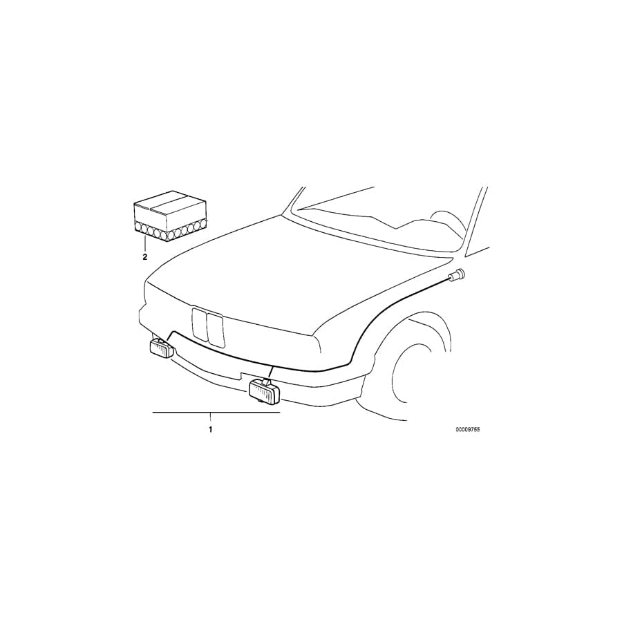 Genuine BMW 63170009205 E36 Installing Set Fog Lamps (Inc. 316i 1.6, 318tds & 323ti)