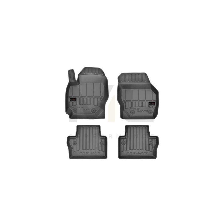 FROGUM 3D407855 Floor mat set for VOLVO V70 III (BW, 135) Elastomer, Front and Rear, Quantity: 4, Black