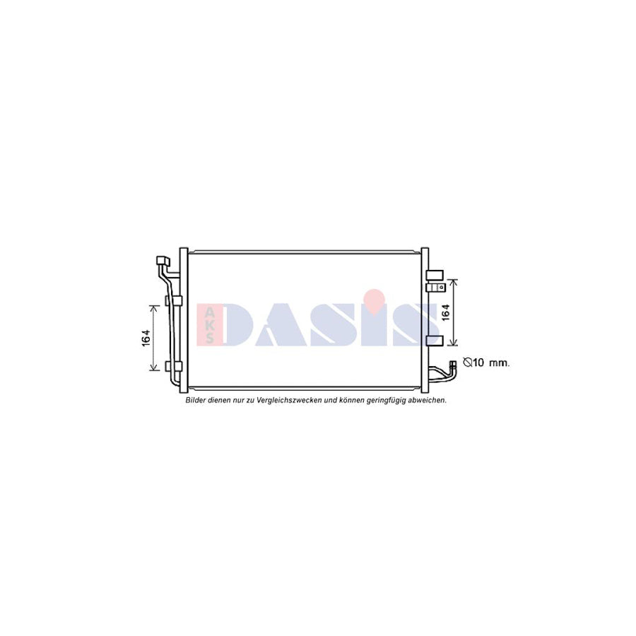 AKS Dasis 072047N Air Conditioning Condenser for Nissan Leaf I (Ze0)