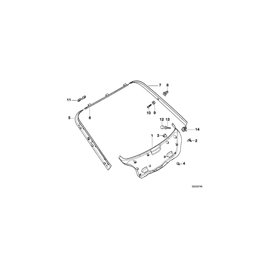 Genuine BMW 51498208652 E36 Clip (Inc. 318tds)