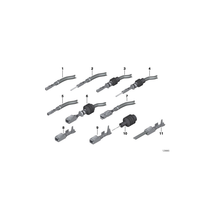 Genuine BMW Mini 61130006626 E53 E66 F20 Buchsenkontakt Elo-Power Mit Kabel 1,0 mm² (Inc. X3 3.0si)