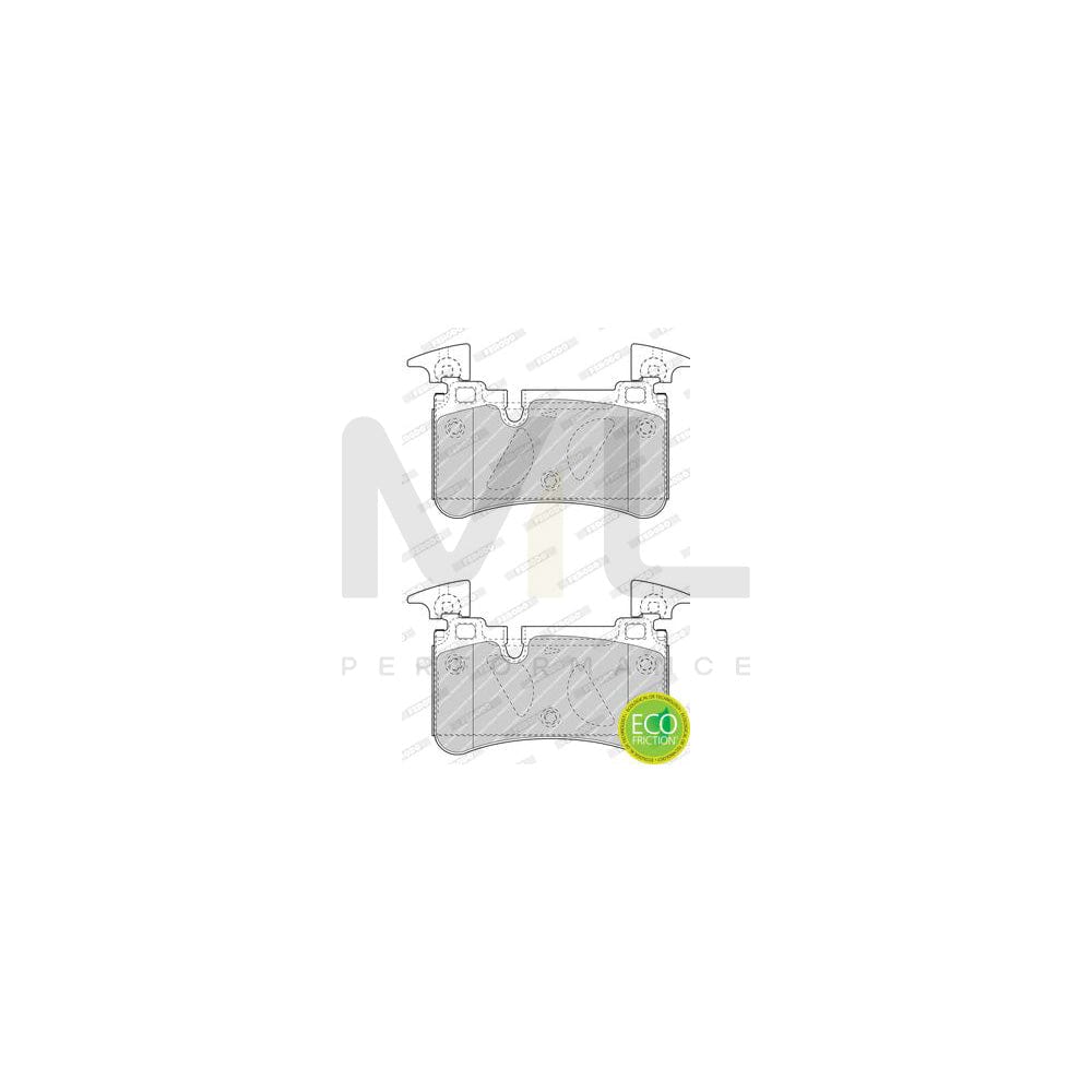 Ferodo FDB4714 Brake Pad Set Premier Eco Friction, Prepared for Wear Indicator, Without Accessories