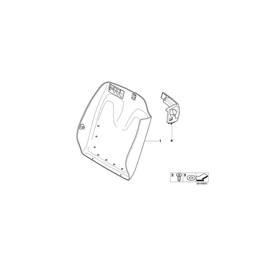 Genuine BMW 52109129277 E93 Cover, Release Left GRAU (Inc. 325i, 335i & 335is)