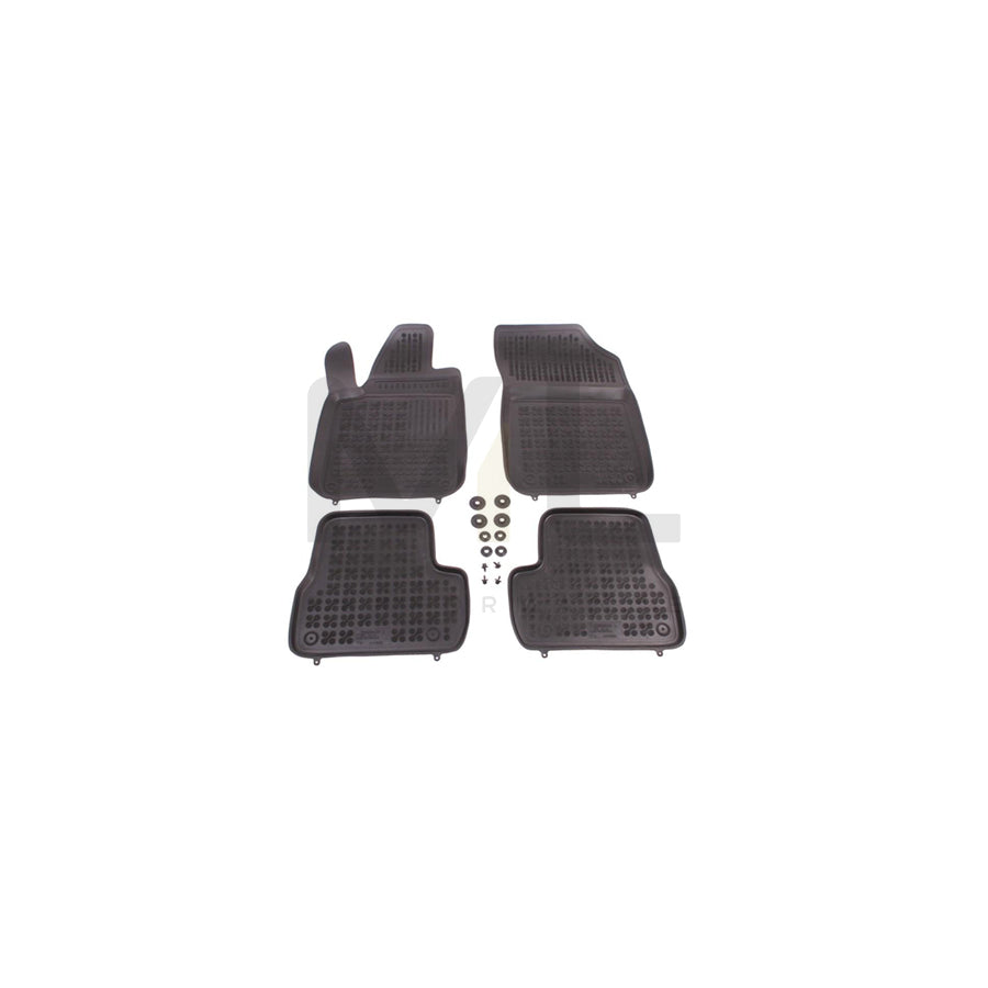 REZAW PLAST 201222 Floor mat set for CITROテ起 DS3 Hatchback Elastomer, Front and Rear, Quantity: 4, Black
