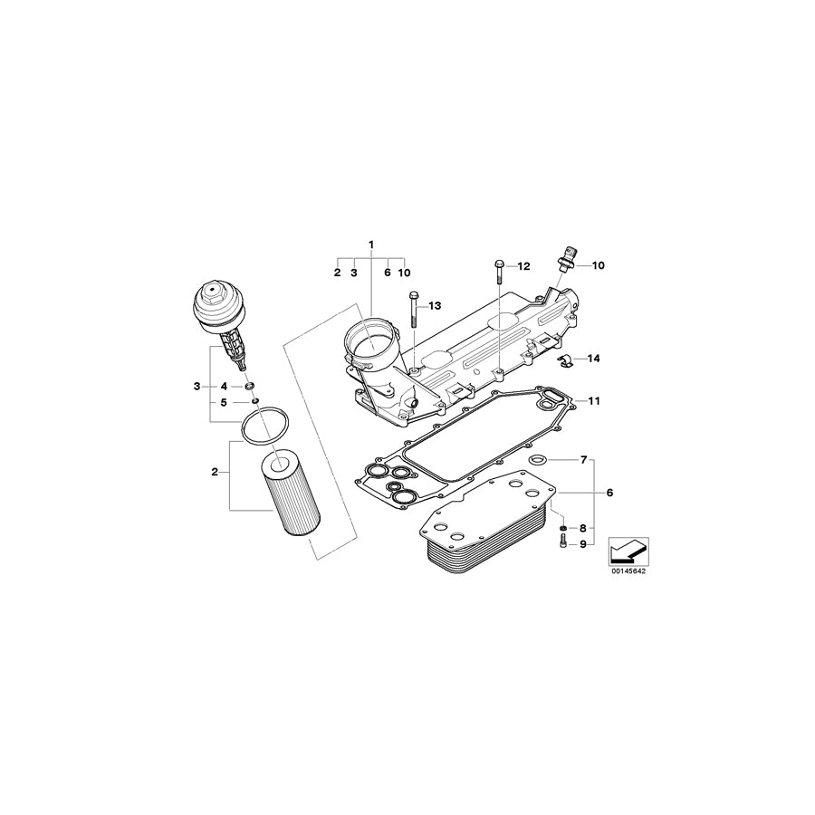 Genuine BMW 11427792445 E65 Gasket Steel (Inc. 745d)