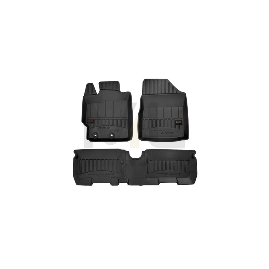 FROGUM Tailored 3D408401 Floor mat set for TOYOTA Yaris II Hatchback (XP9) Elastomer, Front and Rear, Quantity: 3, Black, (LHD)