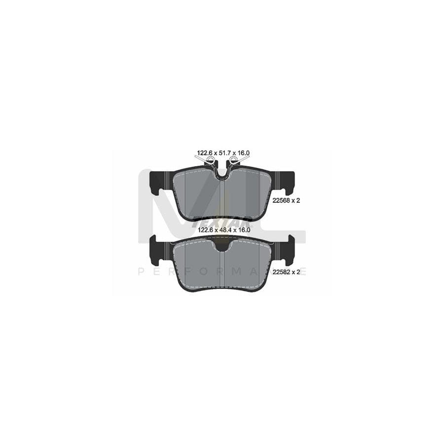 TEXTAR 2256801 Brake pad set prepared for wear indicator
